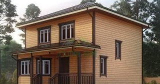 Двухэтажный дом из бруса в Каменске-Уральском от Строй-Кмн - строительство от 133198 руб.