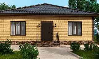 Проекты одноэтажных домов из кирпича | Строй-Кмн - Каменск-Уральский от 3587 рублей